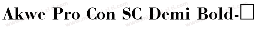 Akwe Pro Con SC Demi Bold字体转换
